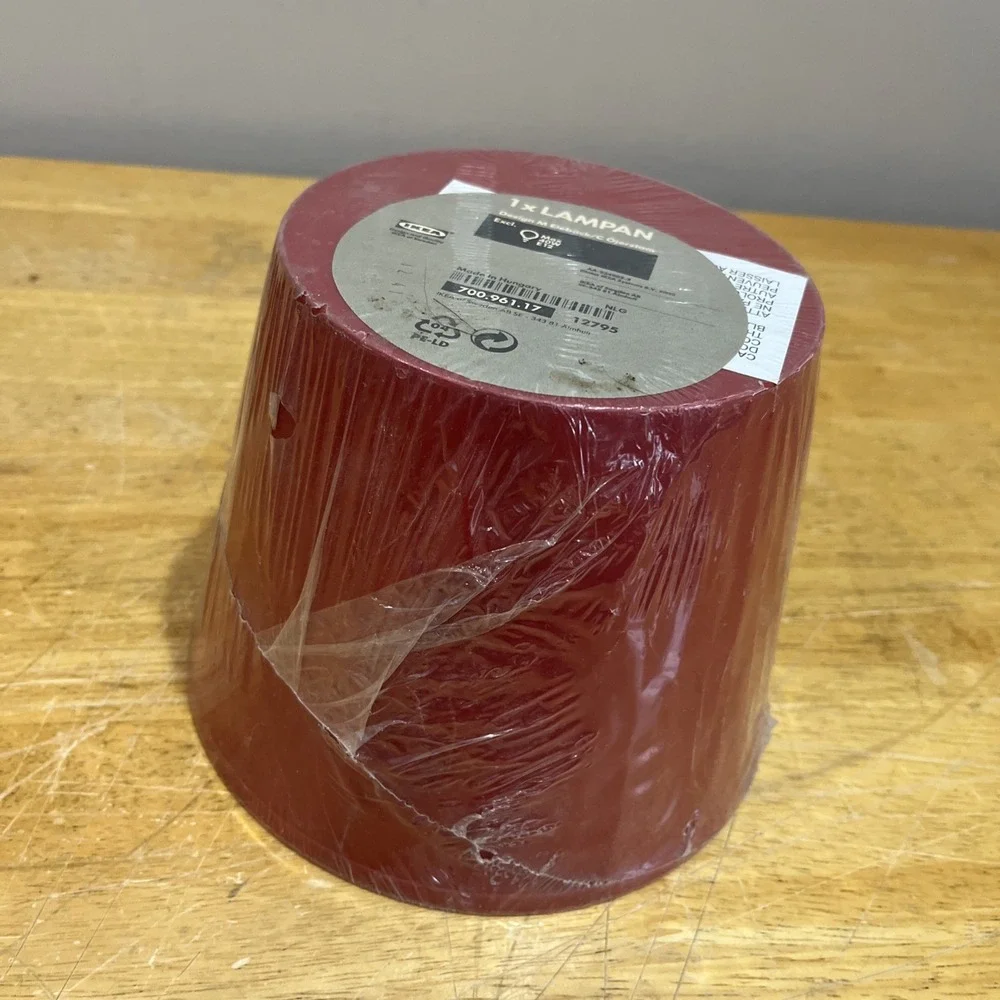 Vtg IKEA Lampan‎ Red Y2K Plastic Desk Table Lamp 11